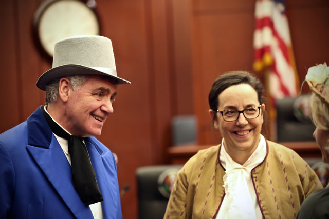 Federal Public Defender Investigator John O’Brien and United States Magistrate Judge Thérèse Wiley Dancks
